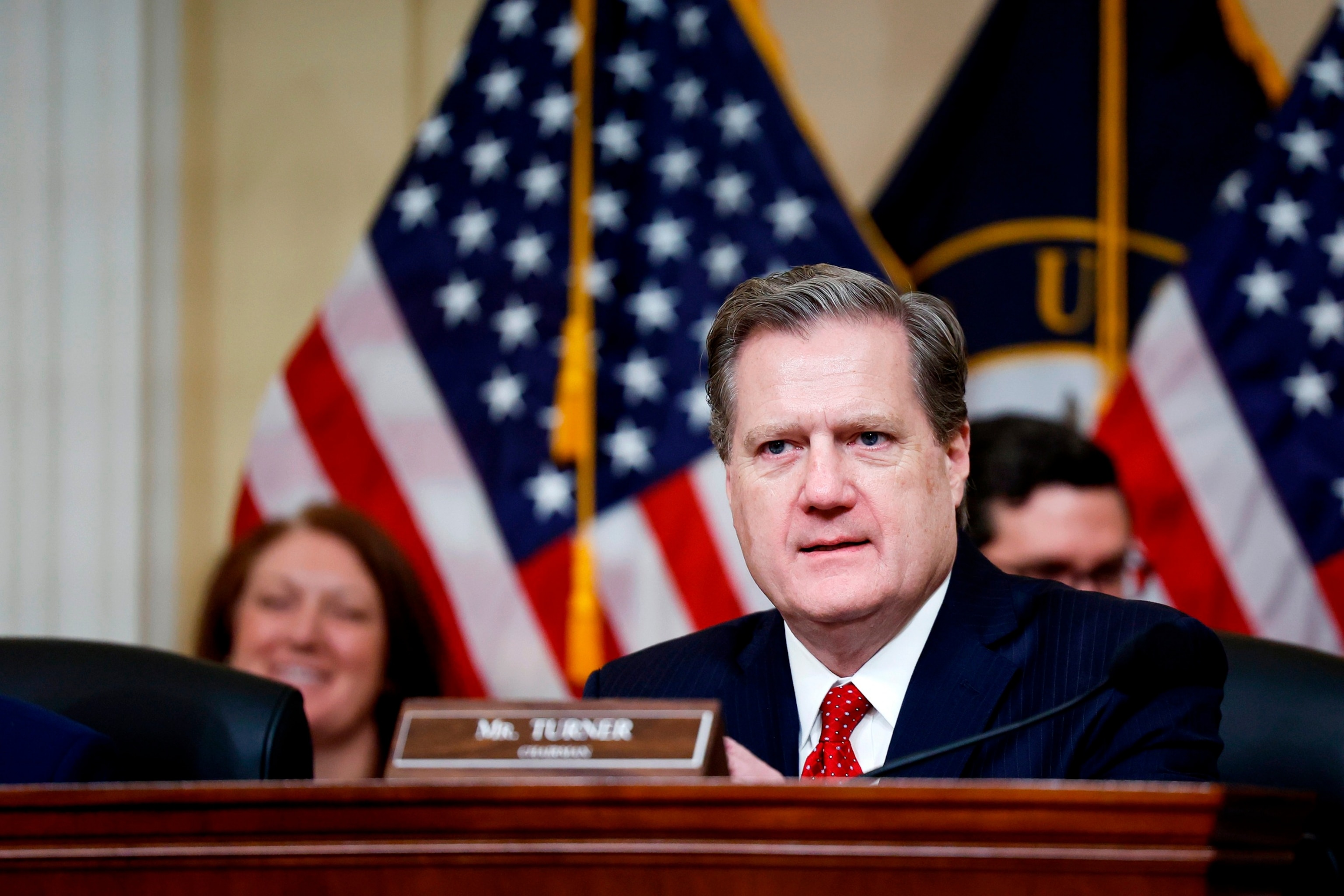 PHOTO: Chairman Michael Turner speaks at a hearing with the House Select Intelligence Committee in the Cannon Office Building, on March 12, 2024, in Washington, D.C.