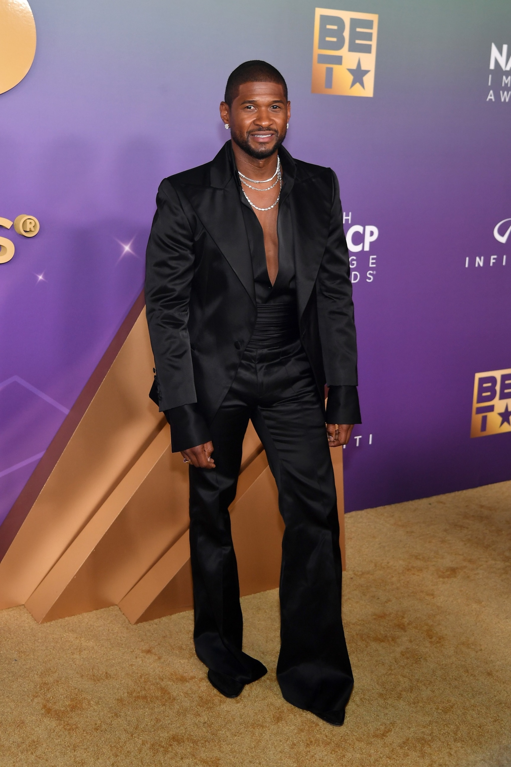 PHOTO: Usher attends the 55th NAACP Image Awards at Shrine Auditorium and Expo Hall on March 16, 2024 in Los Angeles.