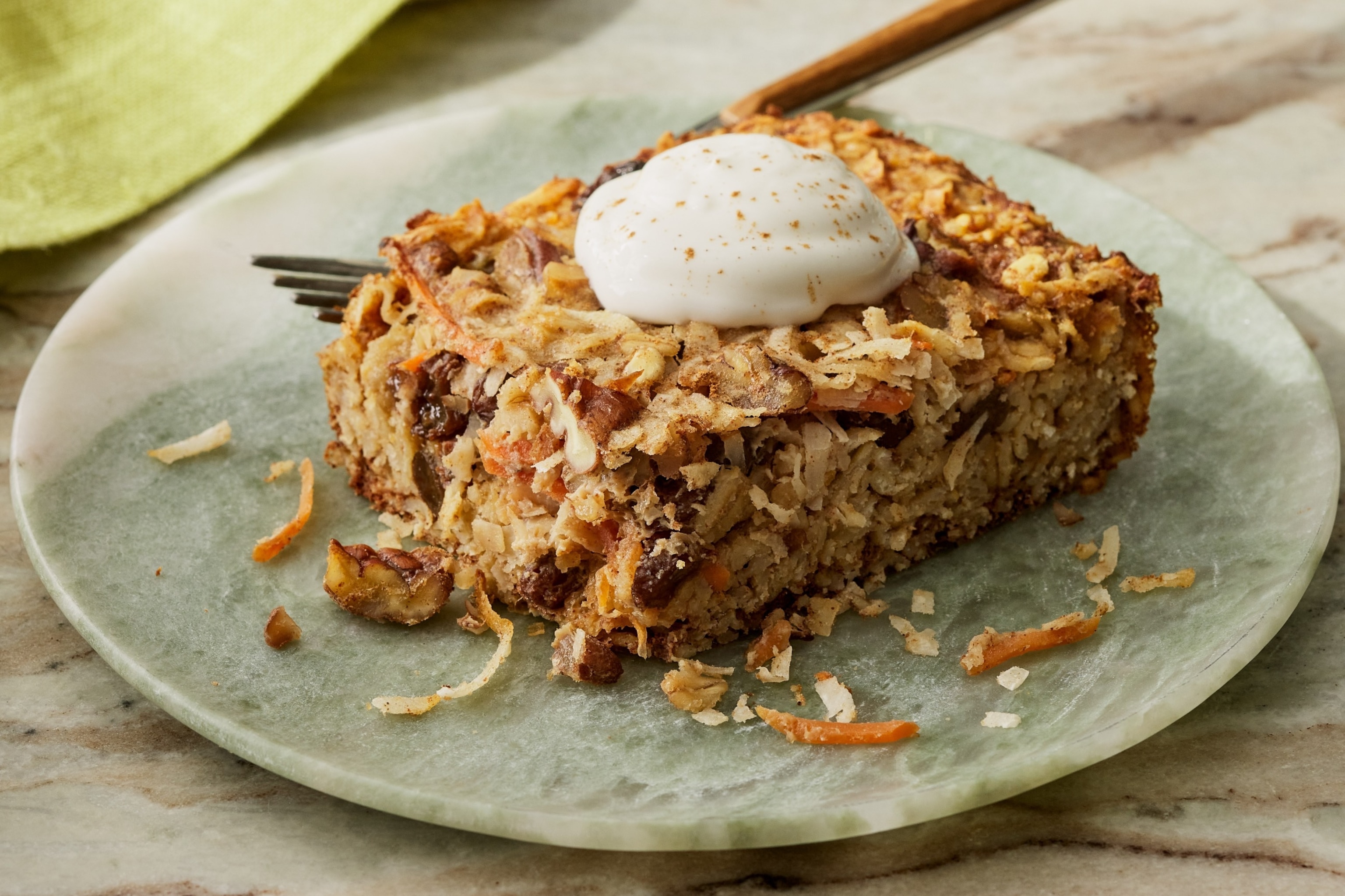 PHOTO: A batch of carrot cake baked oatmeal that tastes like dessert for breakfast.