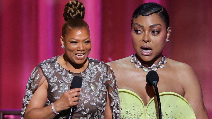 Queen Latifah and Taraji P. Henson at the NAACP Image Awards