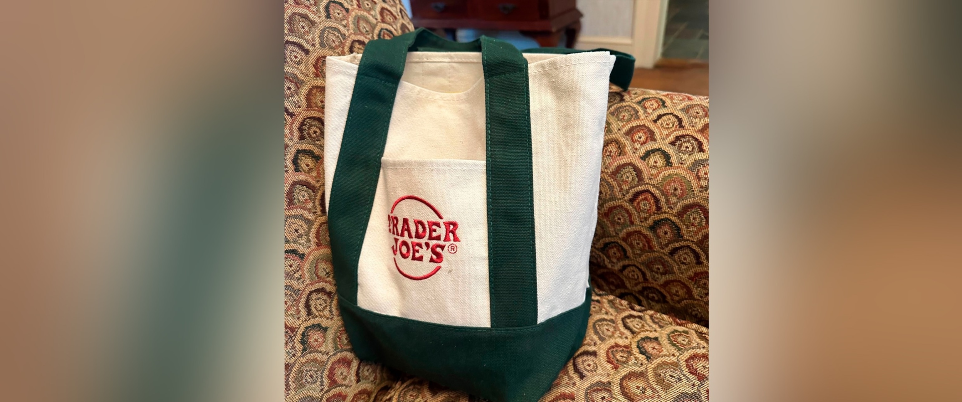 PHOTO: A Trader Joe's mini tote bag is shown in Round Top, N.Y., on March 2, 2024.