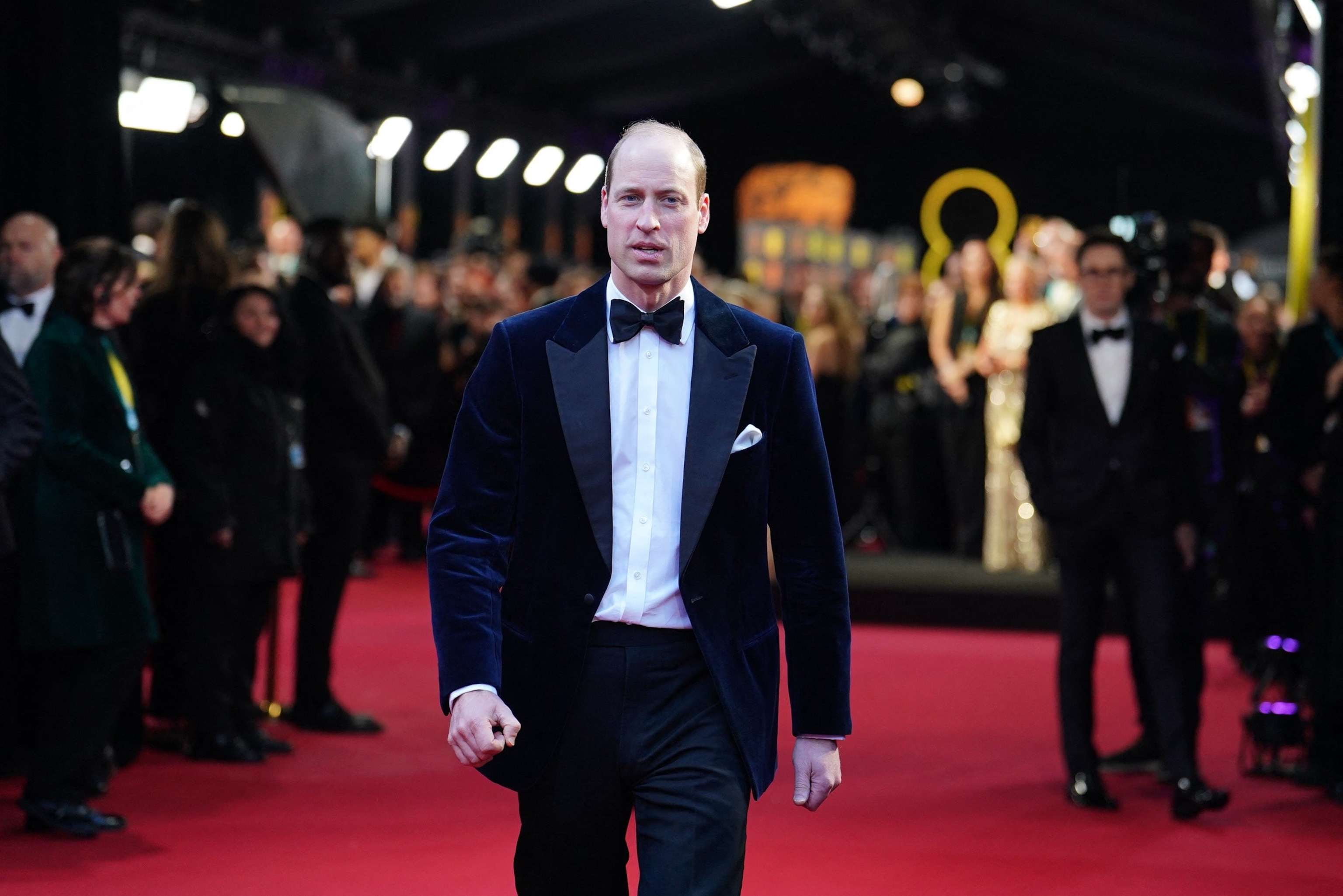 PHOTO: Prince William arrives on the red carpet at the BAFTA British Academy Film Awards in London, Feb. 18, 2024.